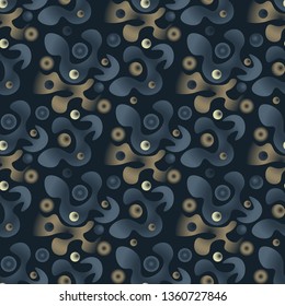Dark natural forest seamless pattern