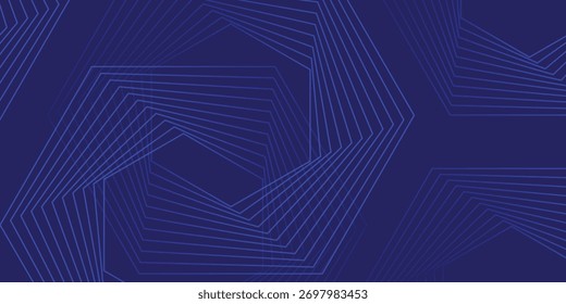 Fundo escuro da Marinha com gráfico hexagonal azul minimalista, padrão moderno do hexágono abstrato no azul profundo.