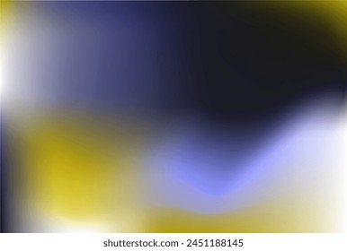 Dark navy black azure ochre gradient banner. Indigo blue yellow background. Smooth yellow sapphire azure advertisement. Cyan lemon spots pattern. Mockup for label cover packaging post invitation.