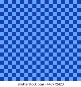 Dark and navy blue chess checkerboard background, square backdrop, vector seamless pattern, used for print textile, paper wrapping, scrapbooking