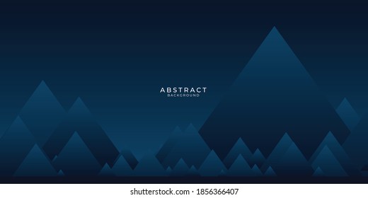 Dark navy blue dynamic abstract vector background with triangle shapes. Trendy classic blue color. Cover of business presentation banner for sale event night party or black friday sale