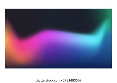 Dark Neon Gradient Fundo Aurora Cores Rainbow Glow Vibrant Spectrum Light