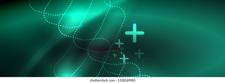 Plantilla de luminosidad de neón oscuro, diseño de líneas de fondo vectorial abstractas