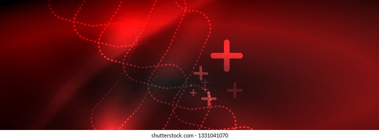 Plantilla de luminosidad de neón oscuro, diseño de líneas de fondo vectorial abstractas
