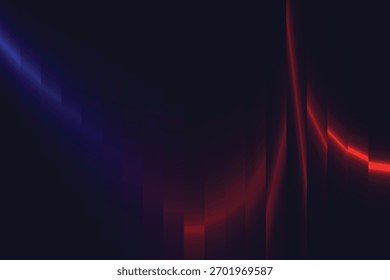 Fondo de reflexión acanalado degradado de ondulación de neón oscuro