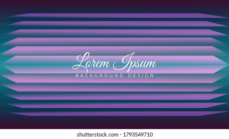 Dark Neon Stripes Vector Illustration. Blue Black Pink Color Theme. Abstract Background Design Template.