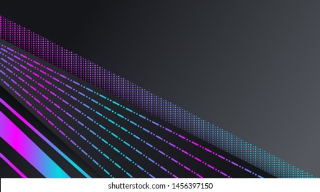 Dark Neon Technology Banner Background Template, suitable for presentation, banner promotion, brochure