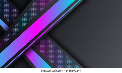 Dark Neon Technology Banner Background Template, suitable for presentation, banner promotion, brochure