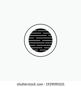 Dark Neptune.Space moon star astronomy eclipse abstract sun dark abstrak, vector, symbol, logo, icon, sign, Illustration Minimalist.