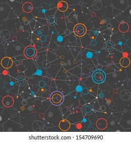 Dark network color technology communication background