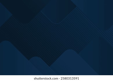 Dark nevi-blue abstract background with dynamic shape design. Vector 
