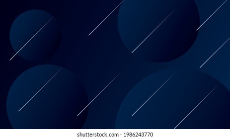 Dark night blue background elegant abstract dark blue pattern with liquid curve line, geometric gradient circle.Blue, navy blue, and pink gradient color. Modern circle and creative design.