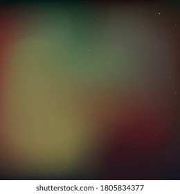 Le ciel obscurci de nuit floue avec des étoiles brillantes et des nébuleuses dans l'espace profond. Illustration astronomique abstraite sur fond dégradé et coloré. Fantasy modèle vectoriel pour différents projets. EPS10
