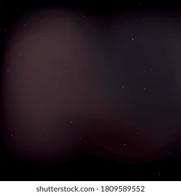 Le ciel obscurci de nuit floue avec des étoiles brillantes et des nébuleuses dans l'espace profond. Illustration astronomique abstraite sur fond dégradé et coloré. Fantasy modèle vectoriel pour différents projets. EPS10