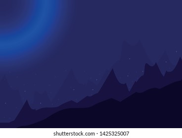 Dark night, even the moon shadow is still dark.