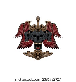 DARK NIGHT GOTHIC DEMON CROSS ANGEL