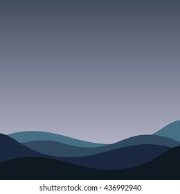 Dark night gradient abstract background. Beautiful nature landscape background. Vector illustration