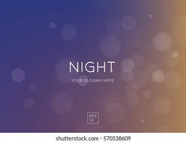 dark night with light abstract blur background