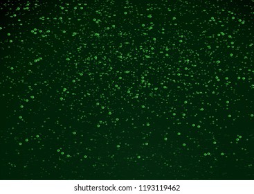 A dark night sky with sparkling stars and planets. Vector illustration
