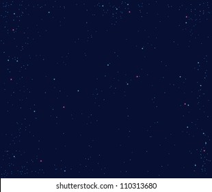 Dark night sky with stars. Eps10 vector background.