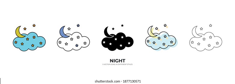 dark night vector type icon
