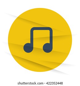 Dark Notes icon label on wrinkled paper