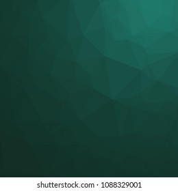 Dark Ocean Green Polygonal Background