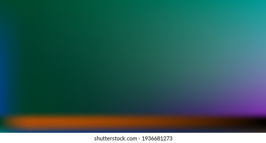dunkler Bürohintergrund. Mehrfarbige, moderne Design-Hintergrund. Farbiger, cremefarbener Originalhintergrund. Rainbow Neon Vector. Schwarze unscharfe Textur-Illustration. Hintergrund für horizontale mehrfarbige Linien