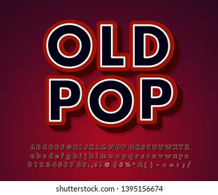 Dark old pop font effect, pop art font, 3D cartoon font