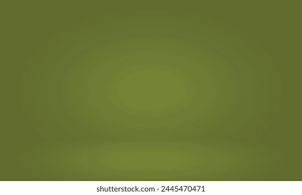 Dunkelolivgrünes Zimmer im 3D-Hintergrund. Abstrakte glatte Olive grüne Wand Hintergrund Layout Design Studio Zimmer Web Vorlage