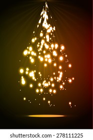 dark orange Abstract magic light background. rays. stage. star