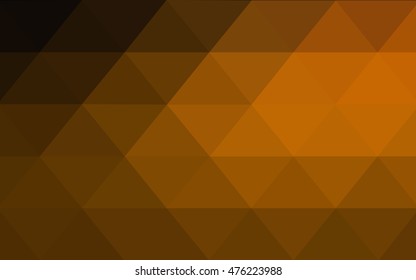 Dark orange abstract mosaic background. Geometric illustration in Origami style with gradient.  Triangular pattern for your business design.