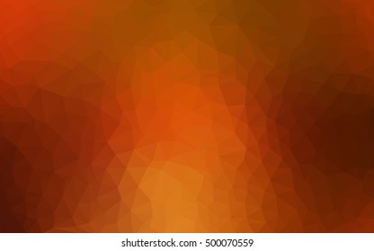 Dark orange abstract mosaic background. An elegant bright illustration with gradient. A new texture for your design.