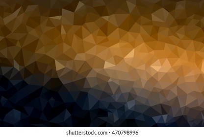 Dark orange abstract mosaic template. Triangular geometric sample with gradient.  The best triangular design for your business.