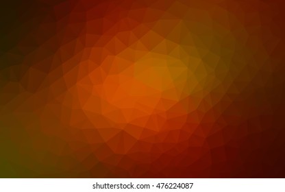 Dark orange abstract mosaic template. Creative geometric illustration in Origami style with gradient. A completely new design for your business.