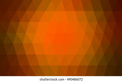Dark orange abstract mosaic template. Glitter abstract illustration with an elegant design. The template can be used as a background for cell phones.