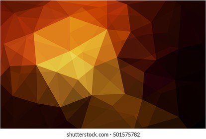 Dark orange abstract mosaic template. A sample with polygonal shapes. A completely new template for your business design.