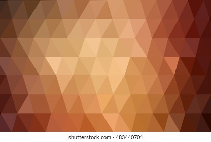 Dark orange abstract polygonal background. An elegant bright illustration with gradient. Triangular pattern for your business design.