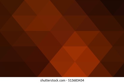 Dark orange abstract polygonal background. Modern geometrical abstract illustration with gradient. Brand-new design for your business.