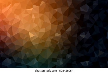 Dark orange abstract polygonal template. Brand-new colored illustration in blurry style with gradient. Brand-new design for your business.