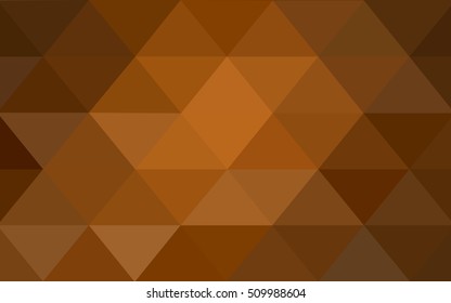 Dark orange abstract polygonal template. Glitter abstract illustration with an elegant design. The template can be used as a background for cell phones.