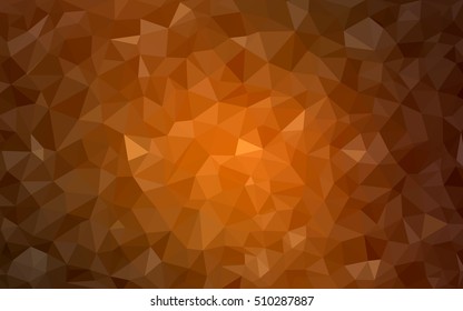 Dark orange abstract polygonal template. Shining colored illustration in a brand-new style. The template can be used as a background for cell phones.