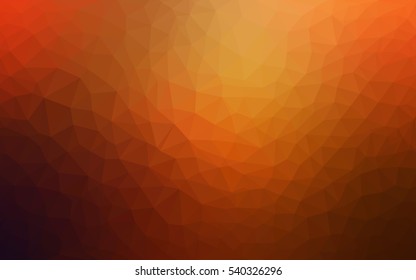 Dark Orange abstract textured polygonal background. Vector blurry triangle design. Pattern can be used for background.