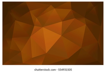 Dark Orange abstract textured polygonal background. Vector blurry triangle design. Pattern can be used for background.