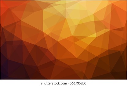 Dark Orange abstract textured polygonal background. Vector blurry triangle design. Pattern can be used for background.