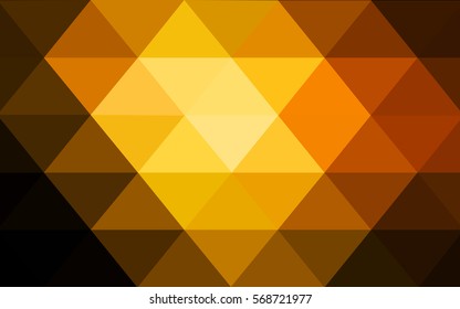 Dark Orange abstract textured polygonal background. Vector blurry triangle design. Pattern can be used for background.