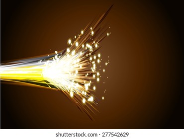 dark orange background with intense glowing sparkles and glitter. vector. light. Electricity, power, bolt. infographics.Technology background for computer graphic website internet and business.circuit