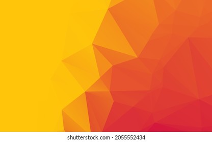 dunkelorangefarbener Hintergrund, moderner, dunkler Low-Poly-Effekt mit abstraktem Farbverlauf für Hintergrund.