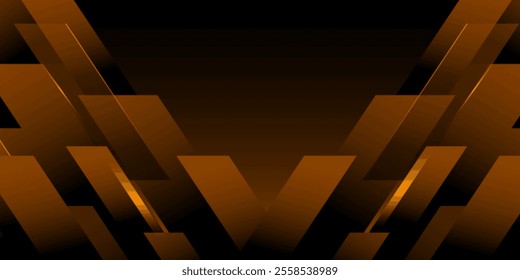 Dark orange background. Vector abstract, science, futuristic, energy technology concept. Digital image of light rays, stripes lines with blue light over dark blue background