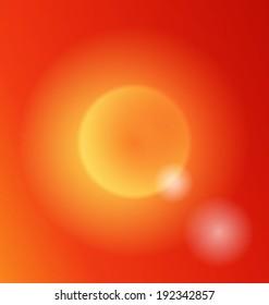 dark orange background with yellow hot sun